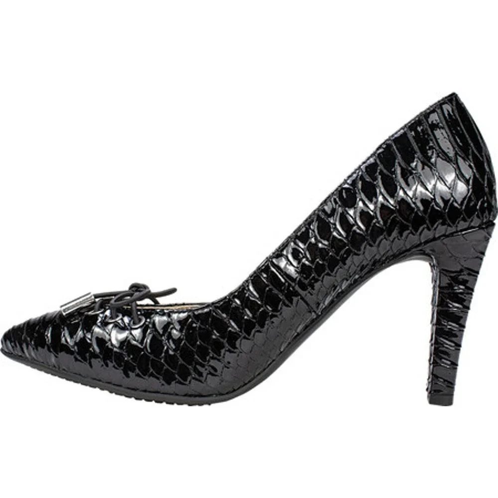 NIB Rialto Sz 7.5M MULLY Patent Leather Snakeskin Shoes Pumps Heels - Picture 3 of 6